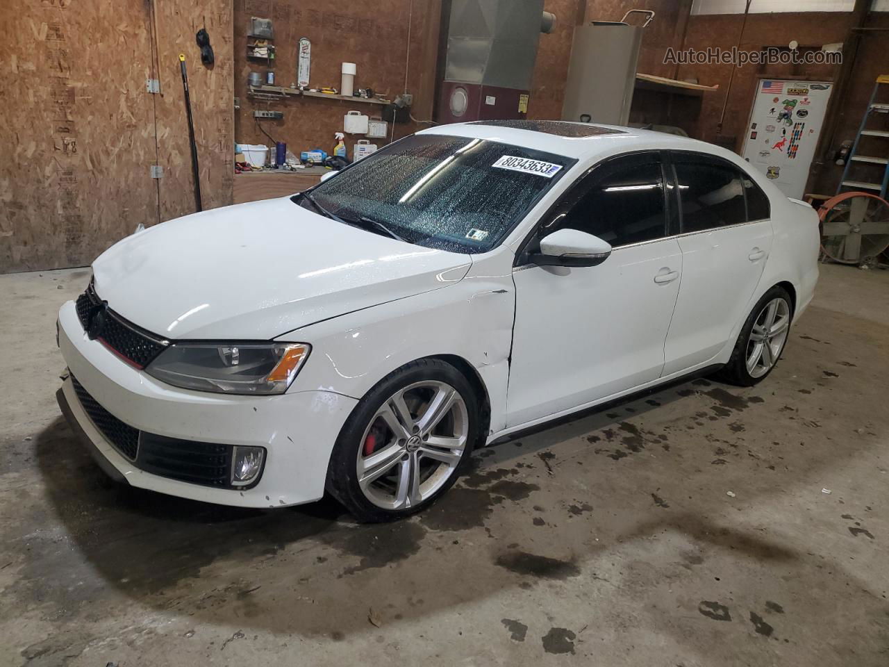 2015 Volkswagen Jetta Gli White vin: 3VW4T7AJ3FM406740