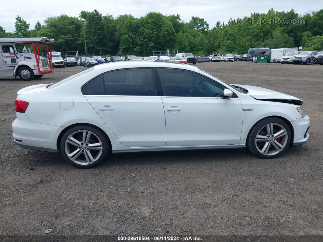 2016 Volkswagen Jetta 2.0t Gli Se White vin: 3VW4T7AJ4GM225020