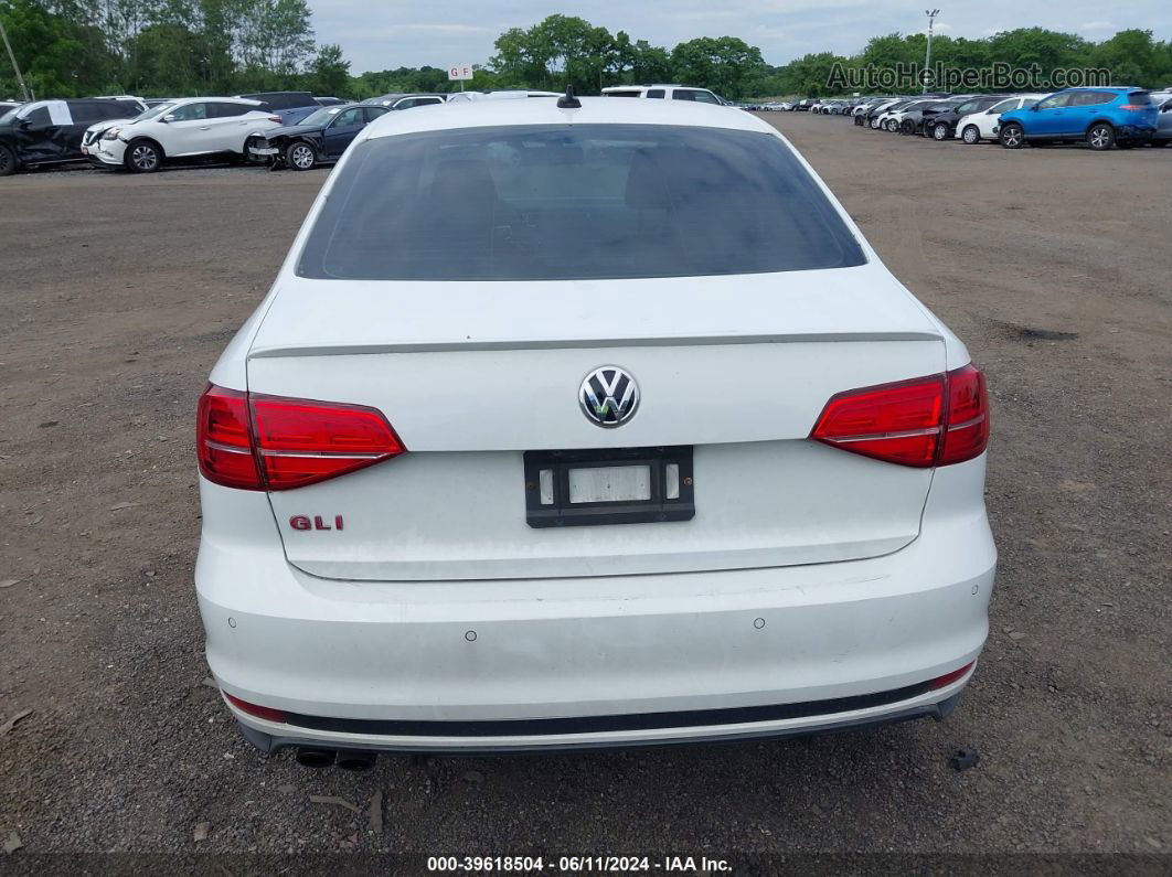 2016 Volkswagen Jetta 2.0t Gli Se White vin: 3VW4T7AJ4GM225020