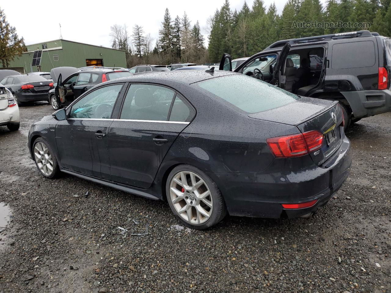 2014 Volkswagen Jetta Gli Black vin: 3VW4T7AJ5EM303141