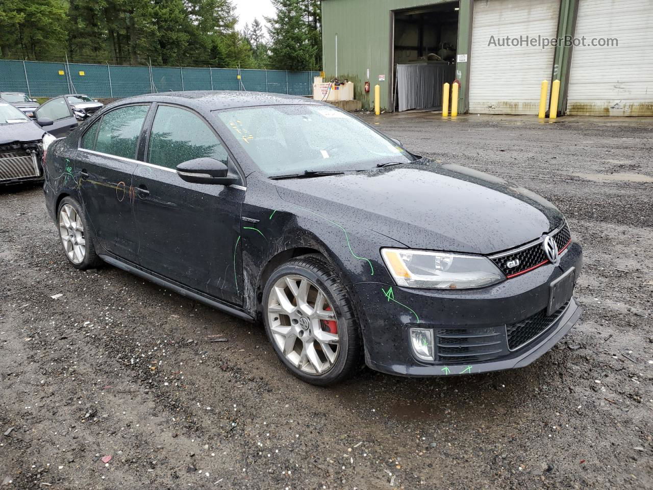 2014 Volkswagen Jetta Gli Black vin: 3VW4T7AJ5EM303141