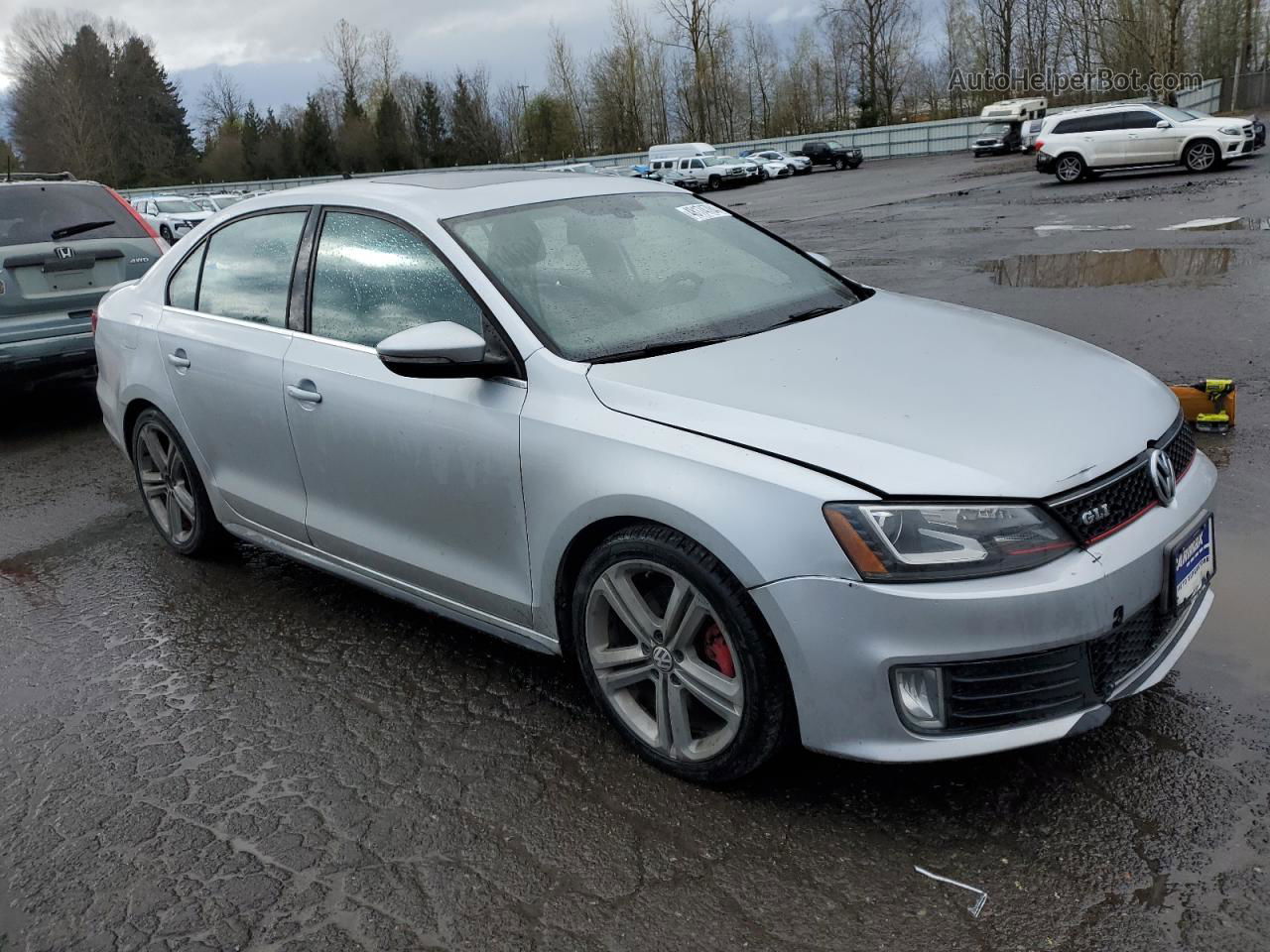 2015 Volkswagen Jetta Gli Серебряный vin: 3VW4T7AJ6FM261578