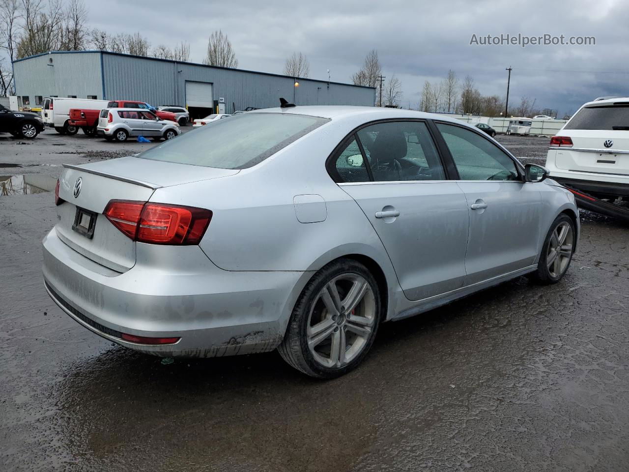 2015 Volkswagen Jetta Gli Серебряный vin: 3VW4T7AJ6FM261578