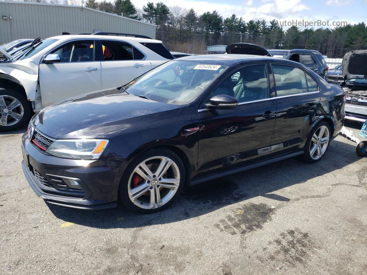 2016 Volkswagen Jetta Gli Черный vin: 3VW4T7AJ8GM300415