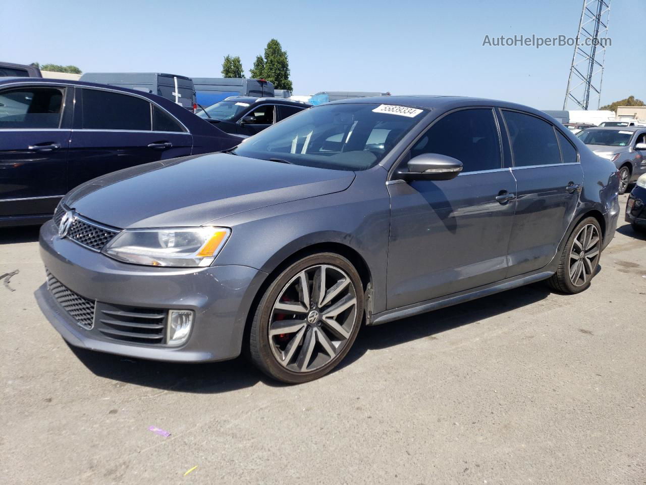 2014 Volkswagen Jetta Gli Gray vin: 3VW4T7AJ9EM378375