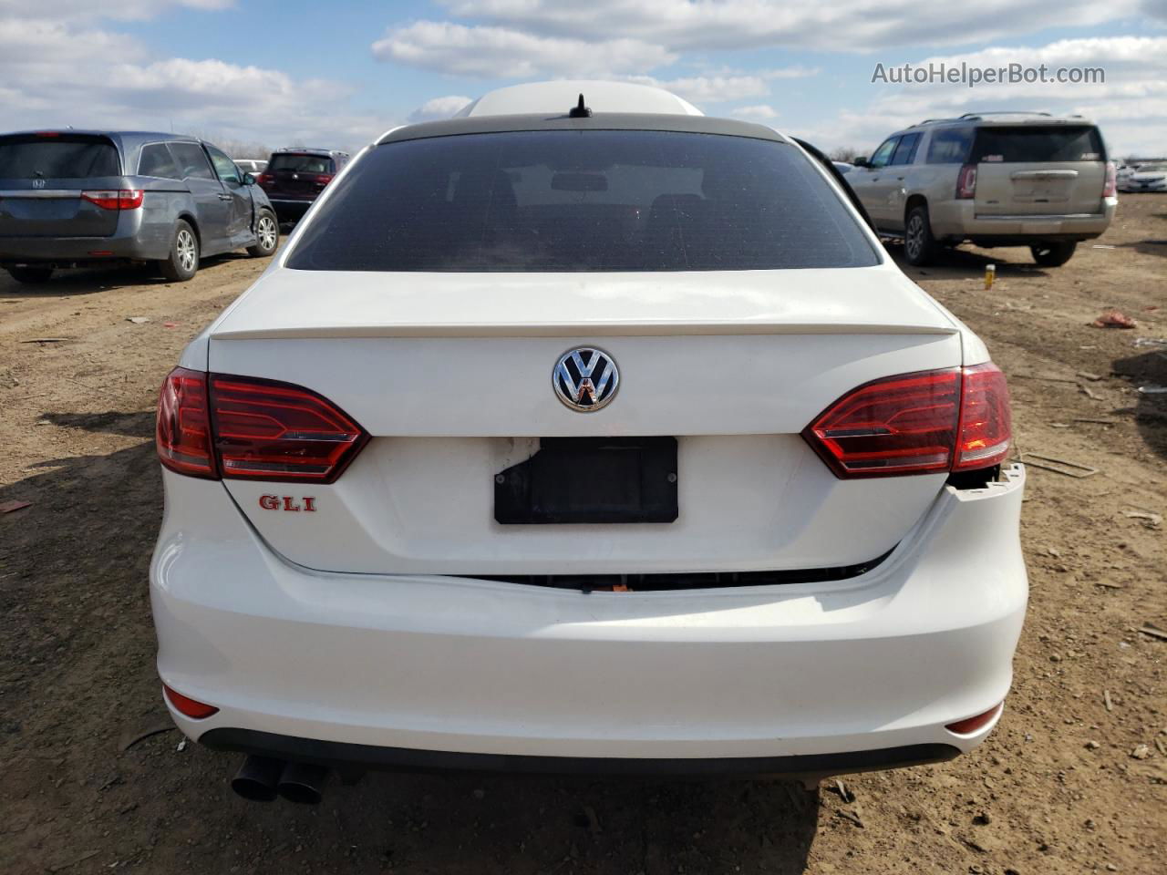 2014 Volkswagen Jetta Gli White vin: 3VW4T7AJXEM207537