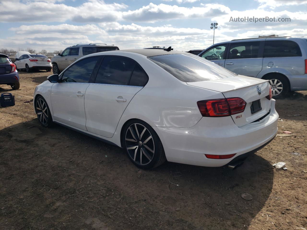 2014 Volkswagen Jetta Gli White vin: 3VW4T7AJXEM207537