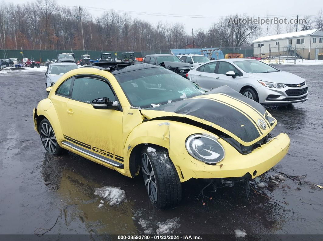 2014 Volkswagen Beetle 2.0t Gsr Yellow vin: 3VW4T7AT1EM623204