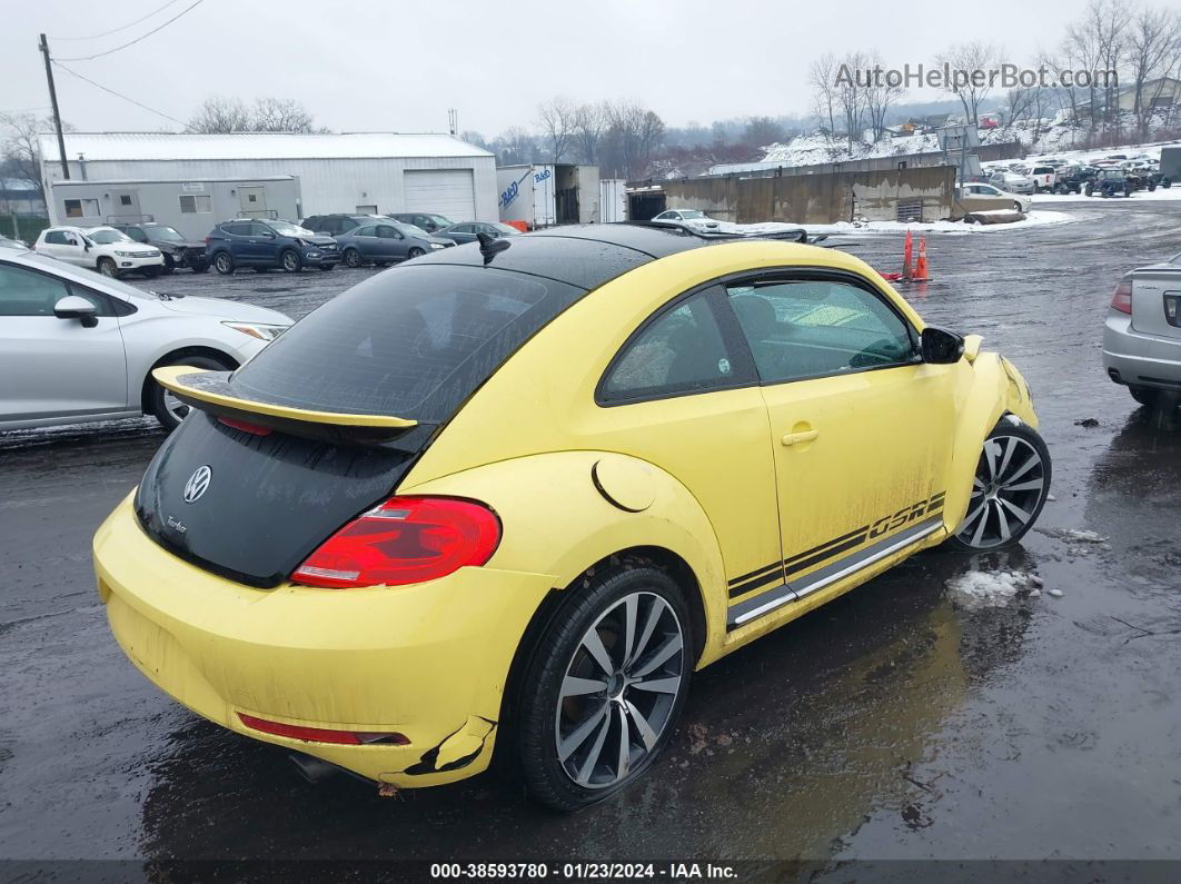 2014 Volkswagen Beetle 2.0t Gsr Yellow vin: 3VW4T7AT1EM623204