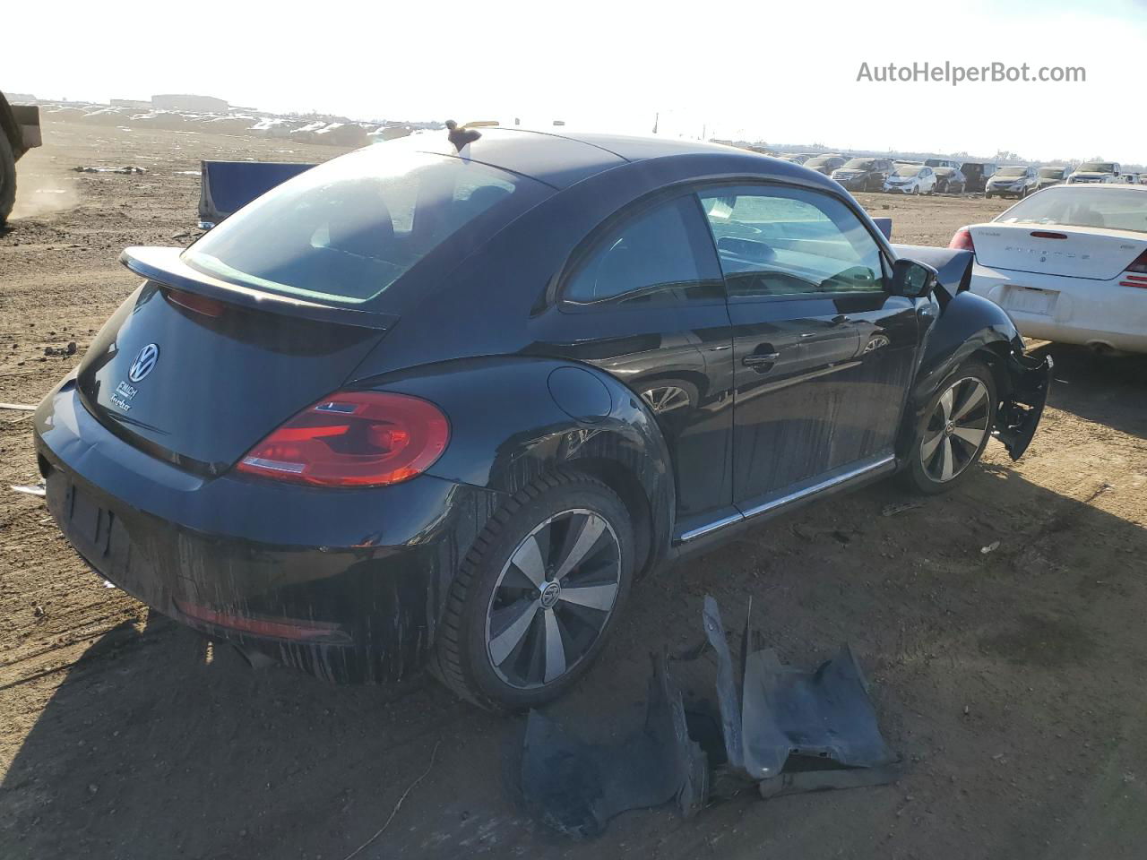 2014 Volkswagen Beetle Turbo Black vin: 3VW4T7AT8EM602995