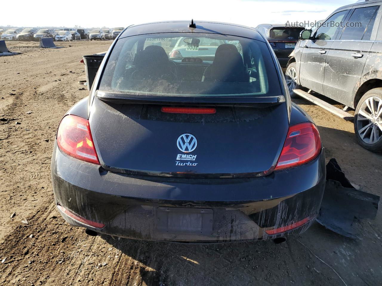 2014 Volkswagen Beetle Turbo Black vin: 3VW4T7AT8EM602995