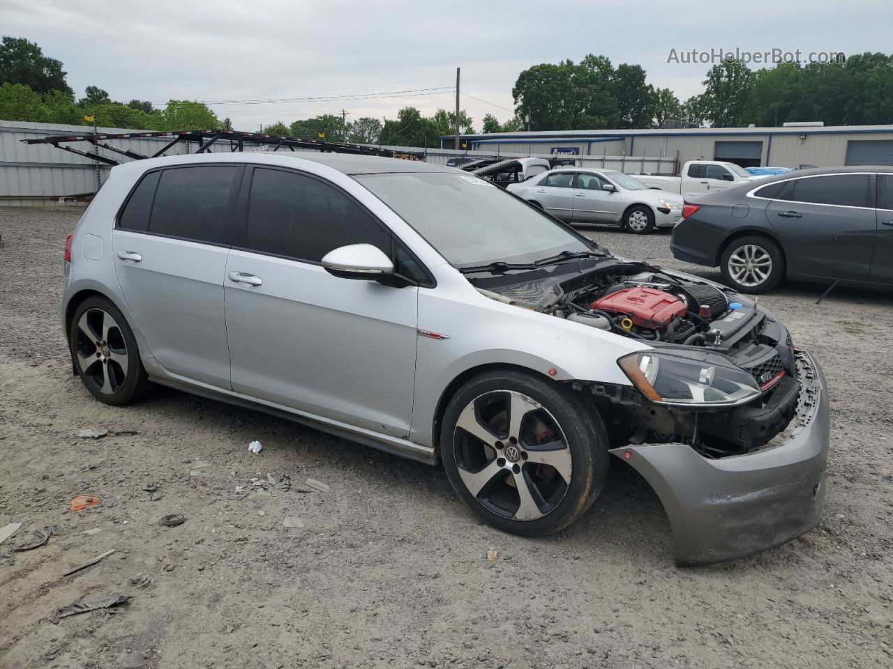 2015 Volkswagen Gti  Silver vin: 3VW4T7AU0FM008895