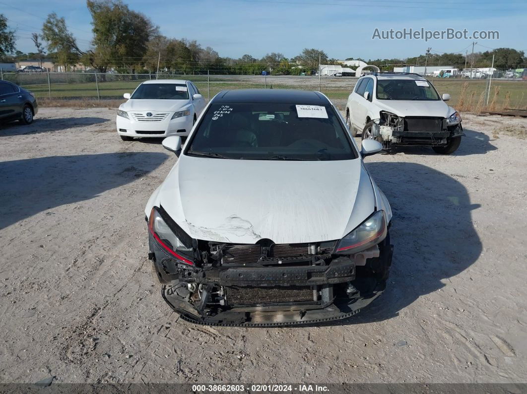 2015 Volkswagen Golf Gti 2.0t Autobahn 4-door White vin: 3VW4T7AU0FM029441