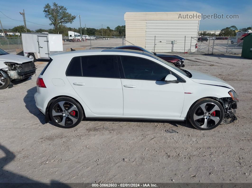 2015 Volkswagen Golf Gti 2.0t Autobahn 4-door White vin: 3VW4T7AU0FM029441