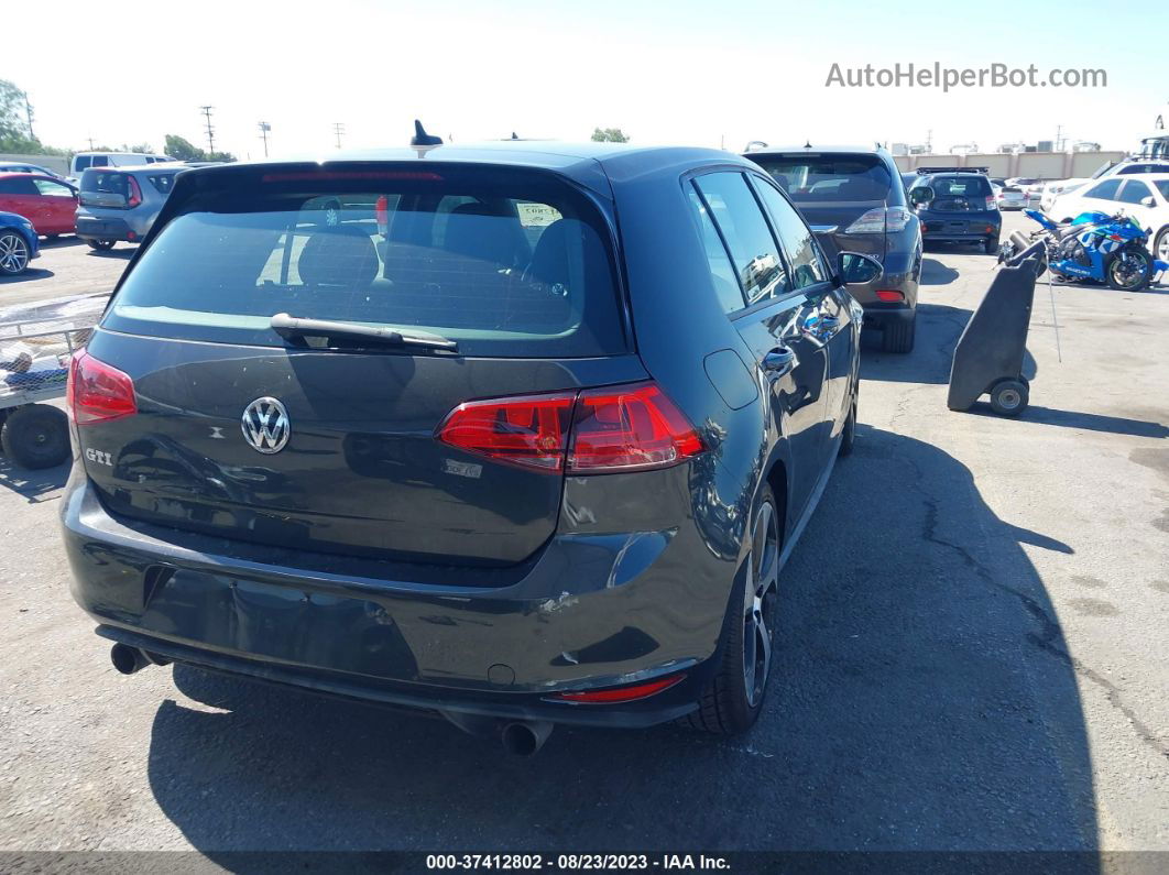 2015 Volkswagen Golf Gti S Gray vin: 3VW4T7AU0FM038494