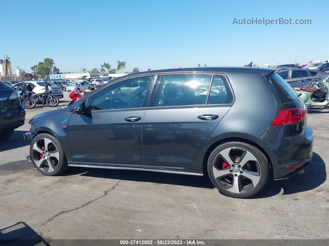 2015 Volkswagen Golf Gti S Gray vin: 3VW4T7AU0FM038494