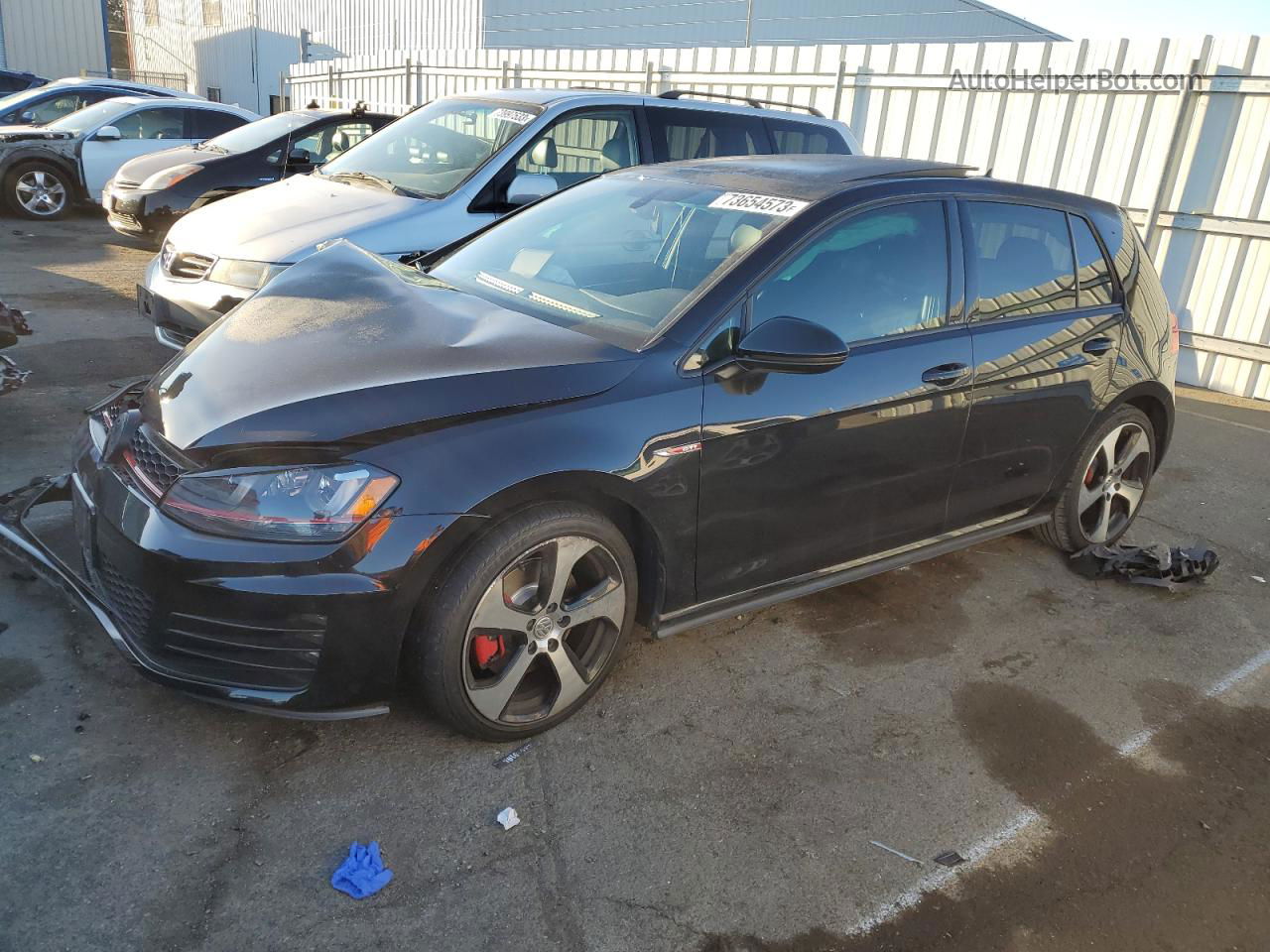 2015 Volkswagen Gti  Black vin: 3VW4T7AU0FM052847