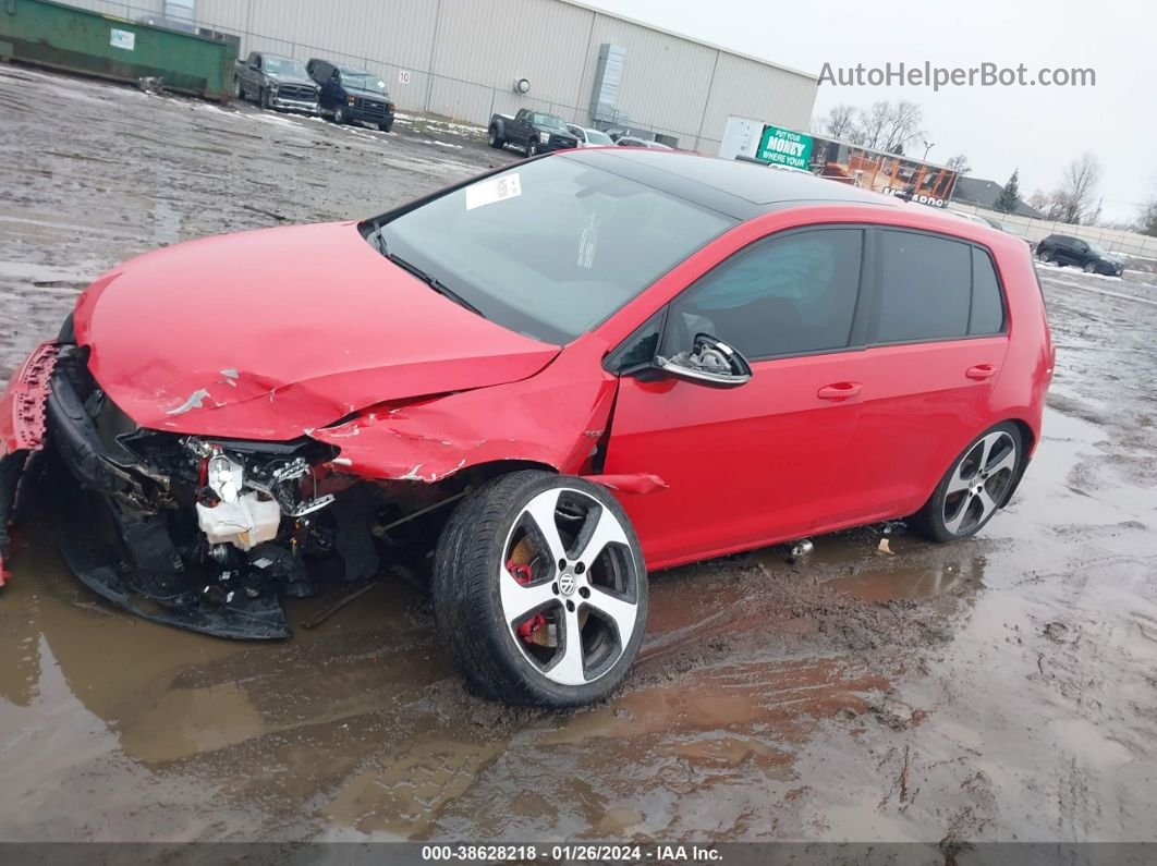 2015 Volkswagen Golf Gti 2.0t Autobahn 4-door Красный vin: 3VW4T7AU0FM059572