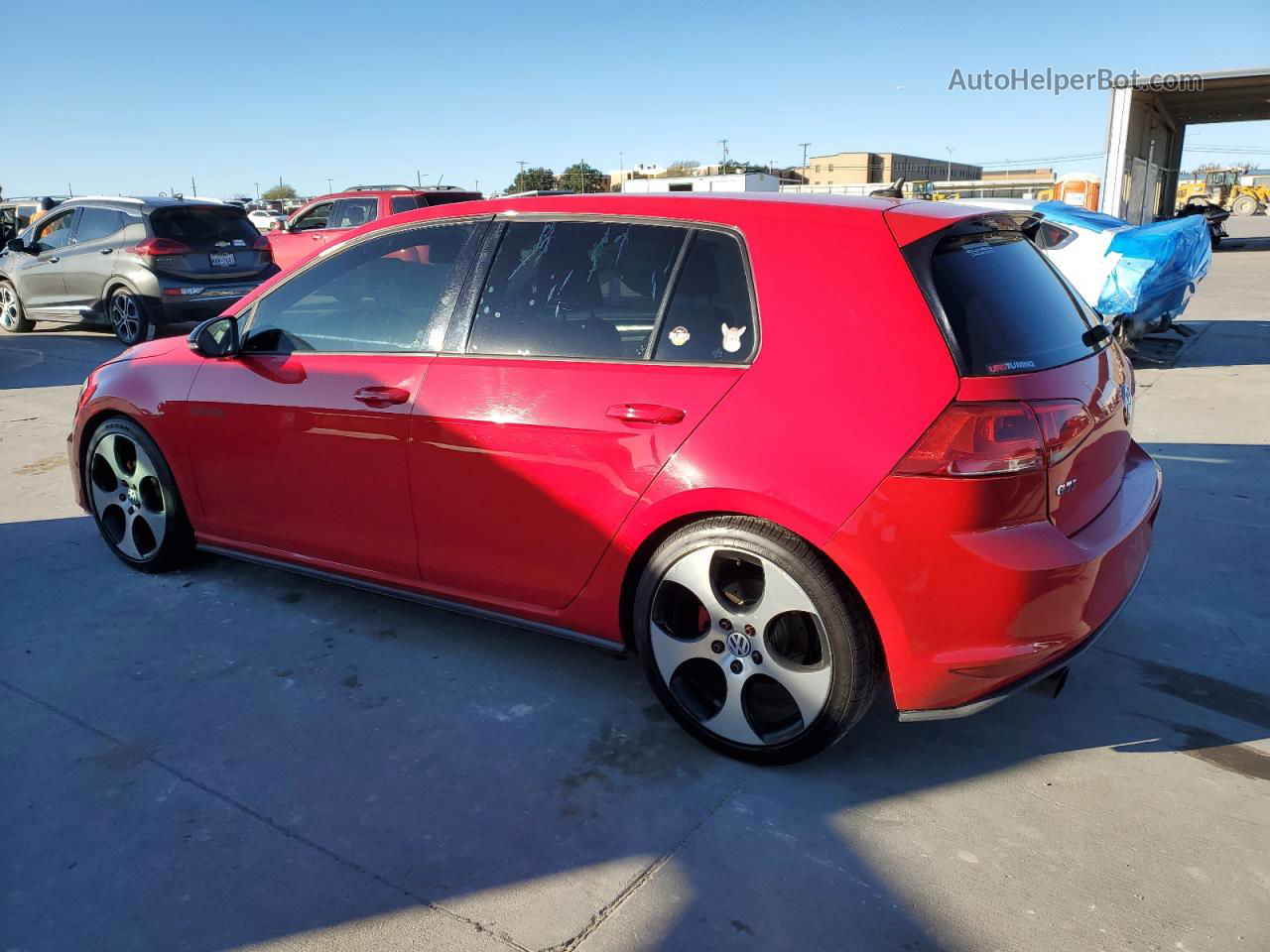 2015 Volkswagen Gti  Red vin: 3VW4T7AU0FM098551