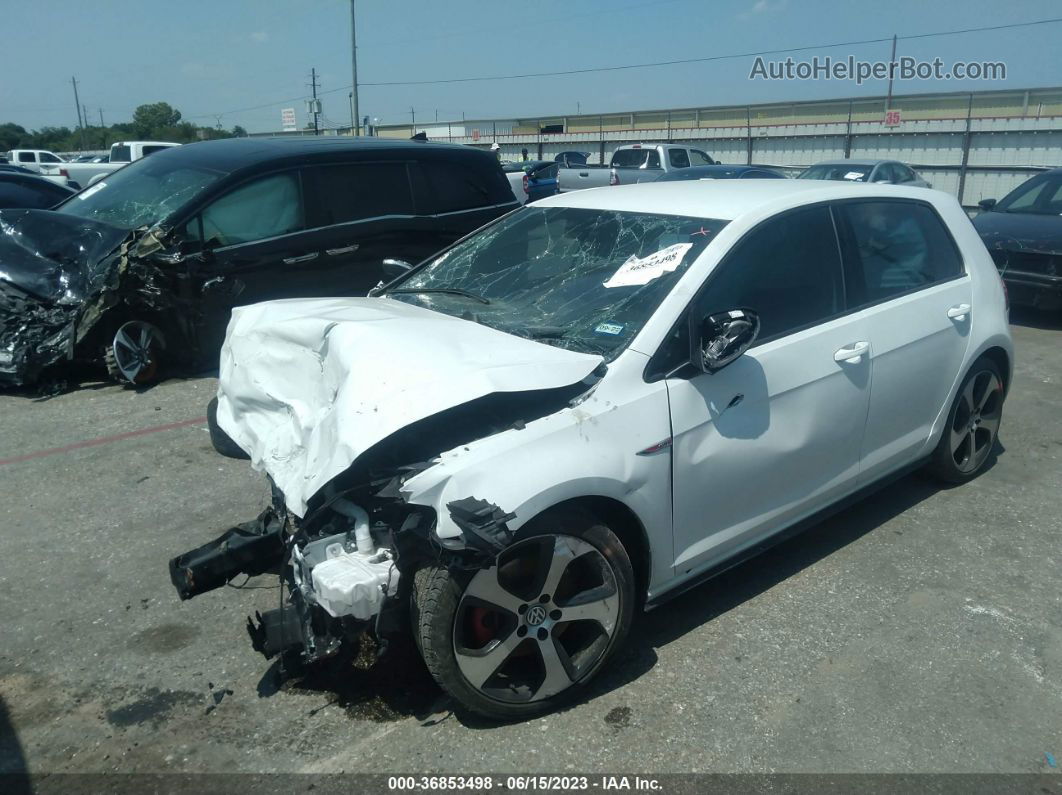 2016 Volkswagen Golf Gti S White vin: 3VW4T7AU0GM008588