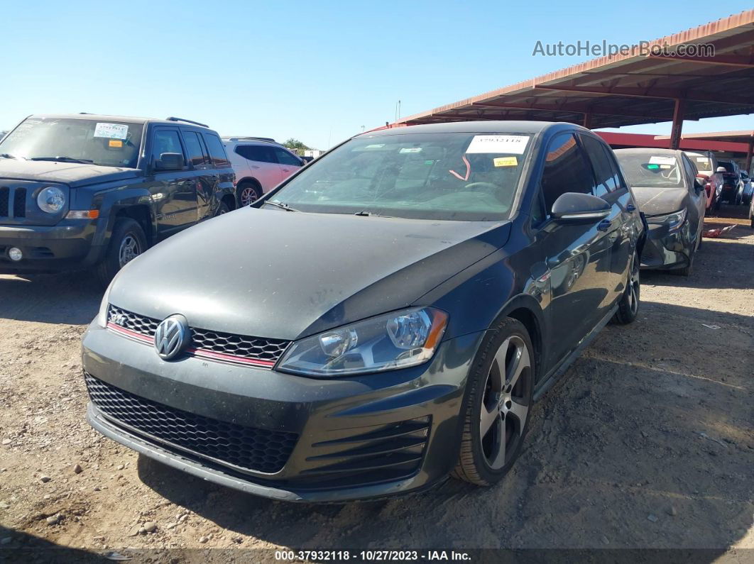 2017 Volkswagen Golf Gti S/se/autobahn/sport Gray vin: 3VW4T7AU0HM013405