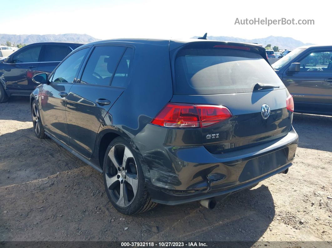 2017 Volkswagen Golf Gti S/se/autobahn/sport Gray vin: 3VW4T7AU0HM013405