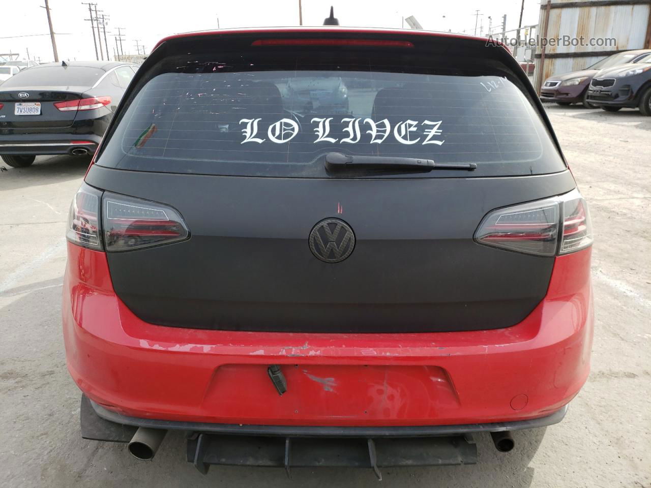 2015 Volkswagen Gti  Red vin: 3VW4T7AU1FM000210