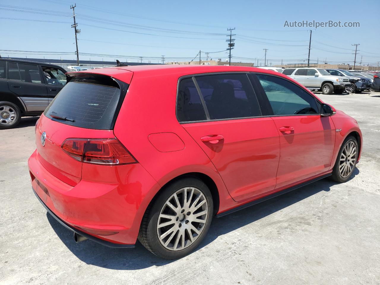 2015 Volkswagen Gti  Red vin: 3VW4T7AU1FM002054