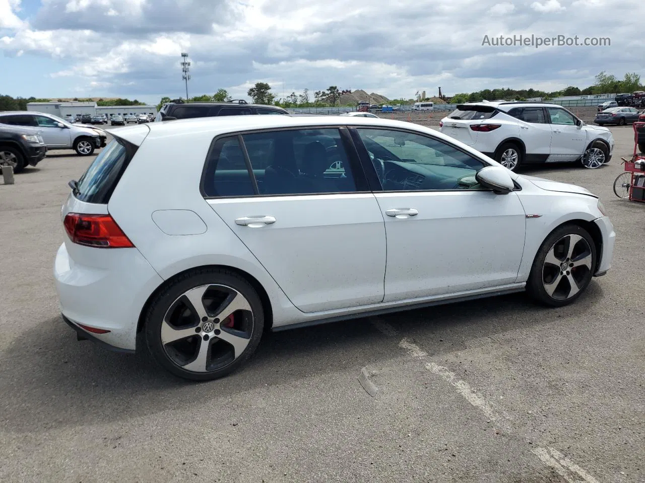 2015 Volkswagen Gti  White vin: 3VW4T7AU1FM010509