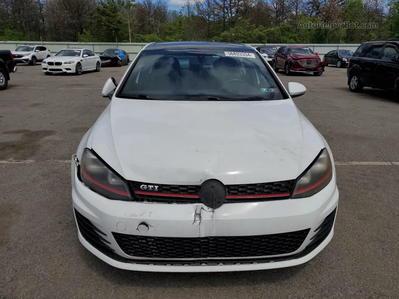 2015 Volkswagen Gti  White vin: 3VW4T7AU1FM010509