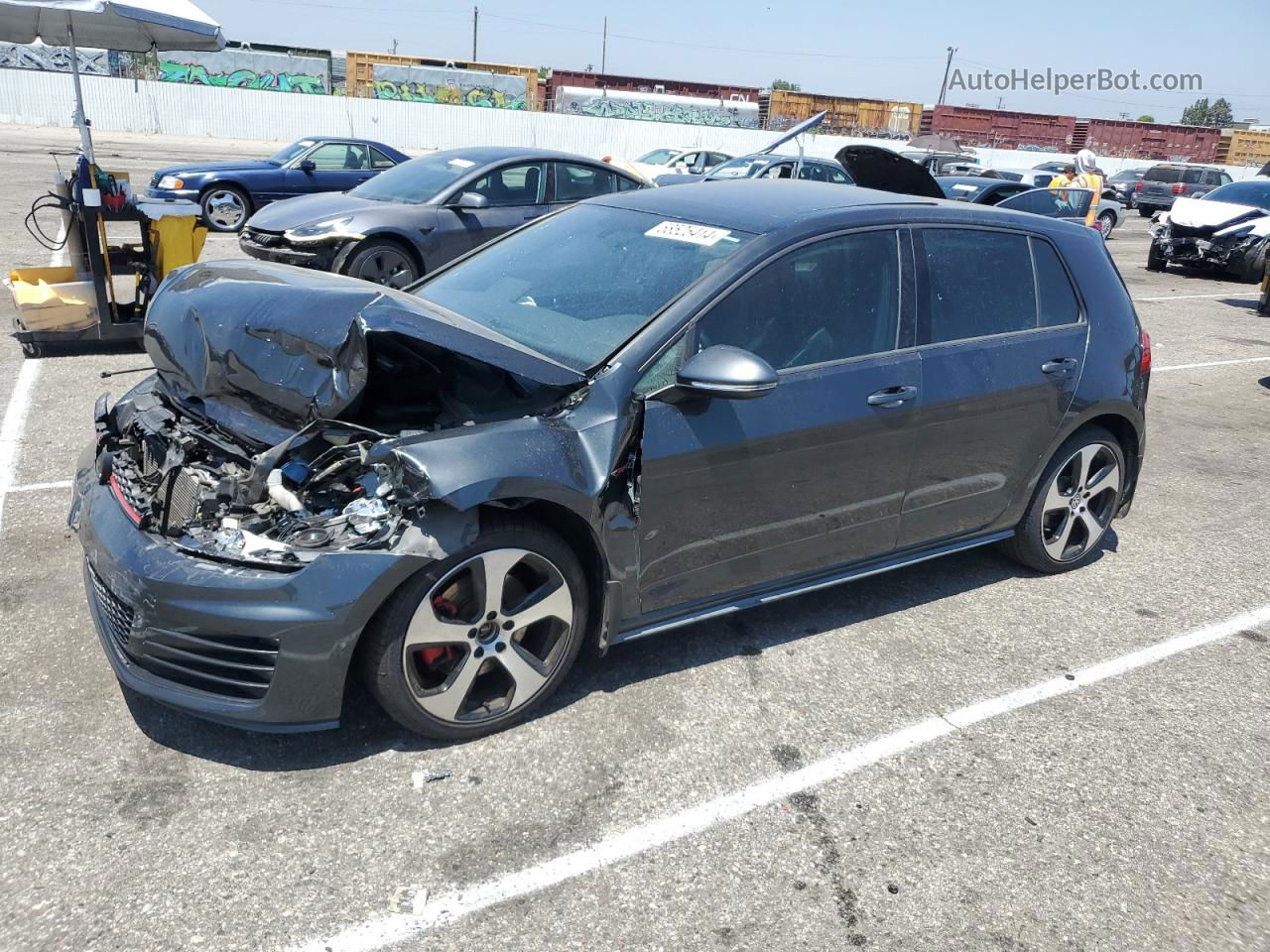 2015 Volkswagen Gti  Charcoal vin: 3VW4T7AU1FM016195