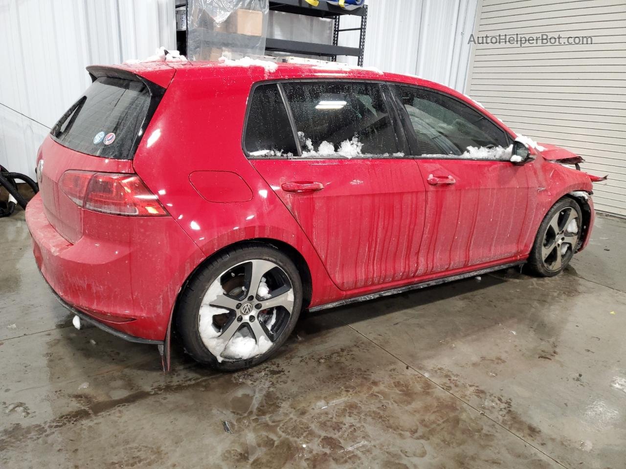 2015 Volkswagen Gti  Red vin: 3VW4T7AU1FM066739