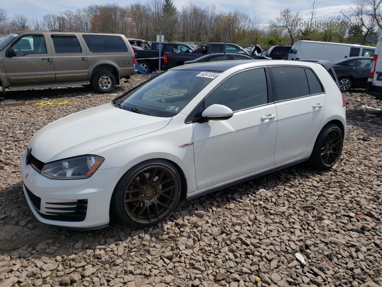 2016 Volkswagen Gti S/se White vin: 3VW4T7AU1GM022449