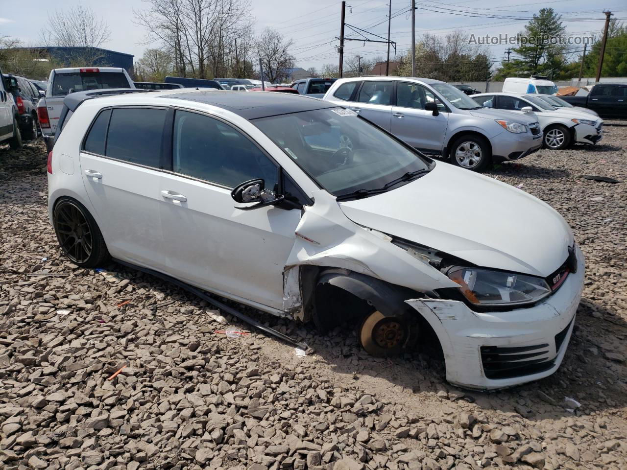 2016 Volkswagen Gti S/se White vin: 3VW4T7AU1GM022449