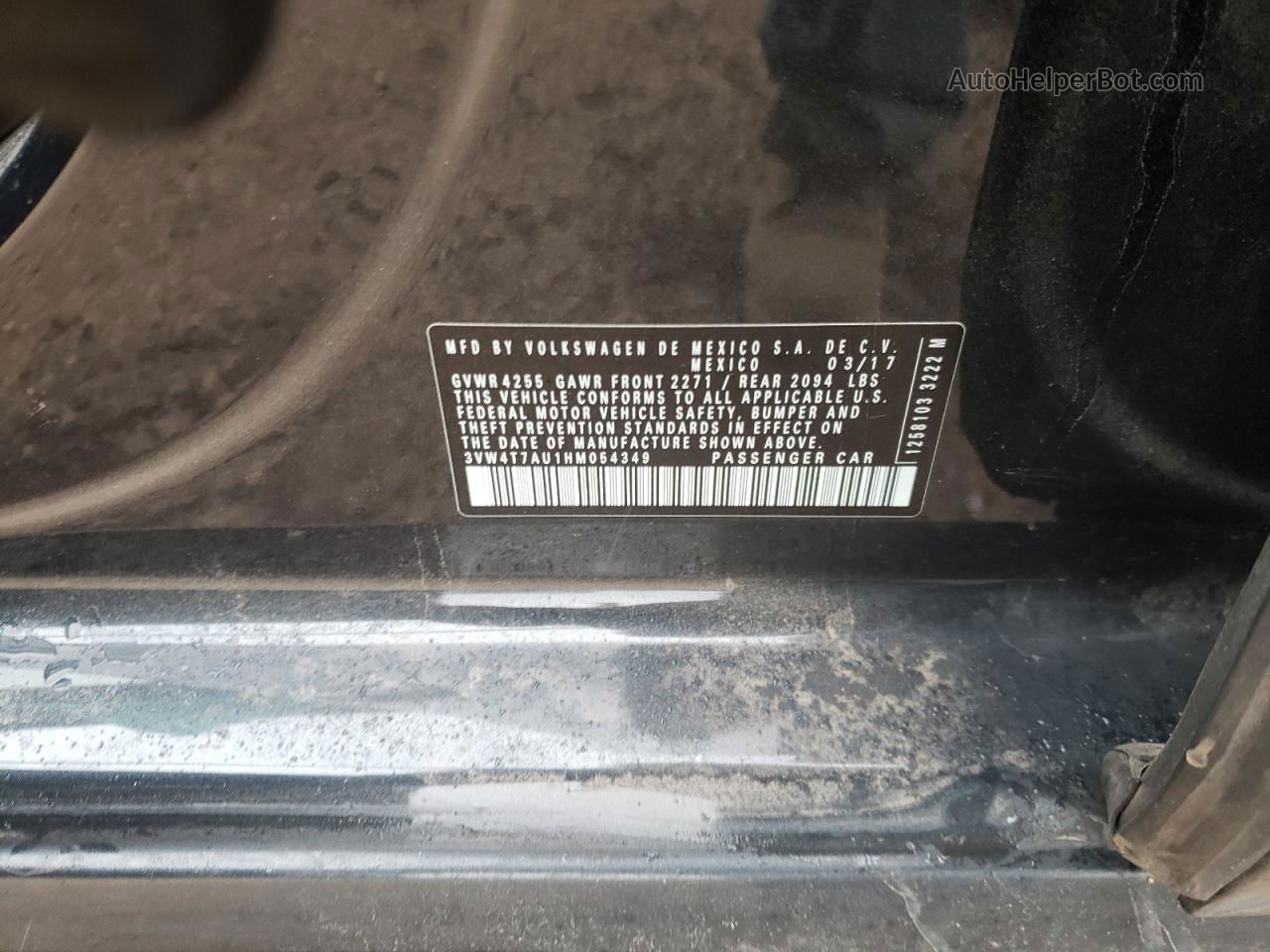 2017 Volkswagen Gti S Угольный vin: 3VW4T7AU1HM054349