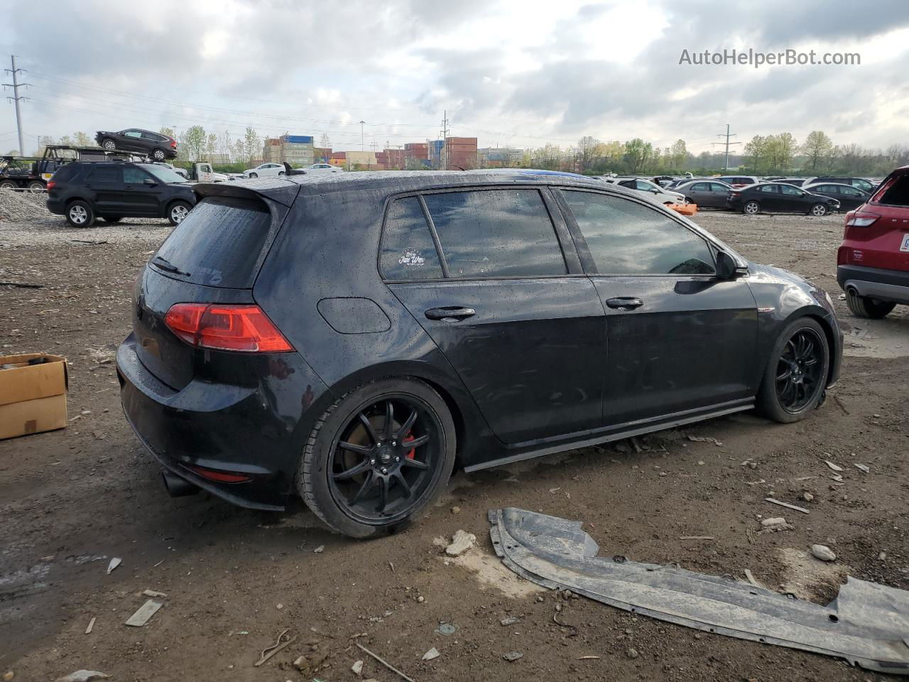 2017 Volkswagen Gti S Черный vin: 3VW4T7AU1HM058899