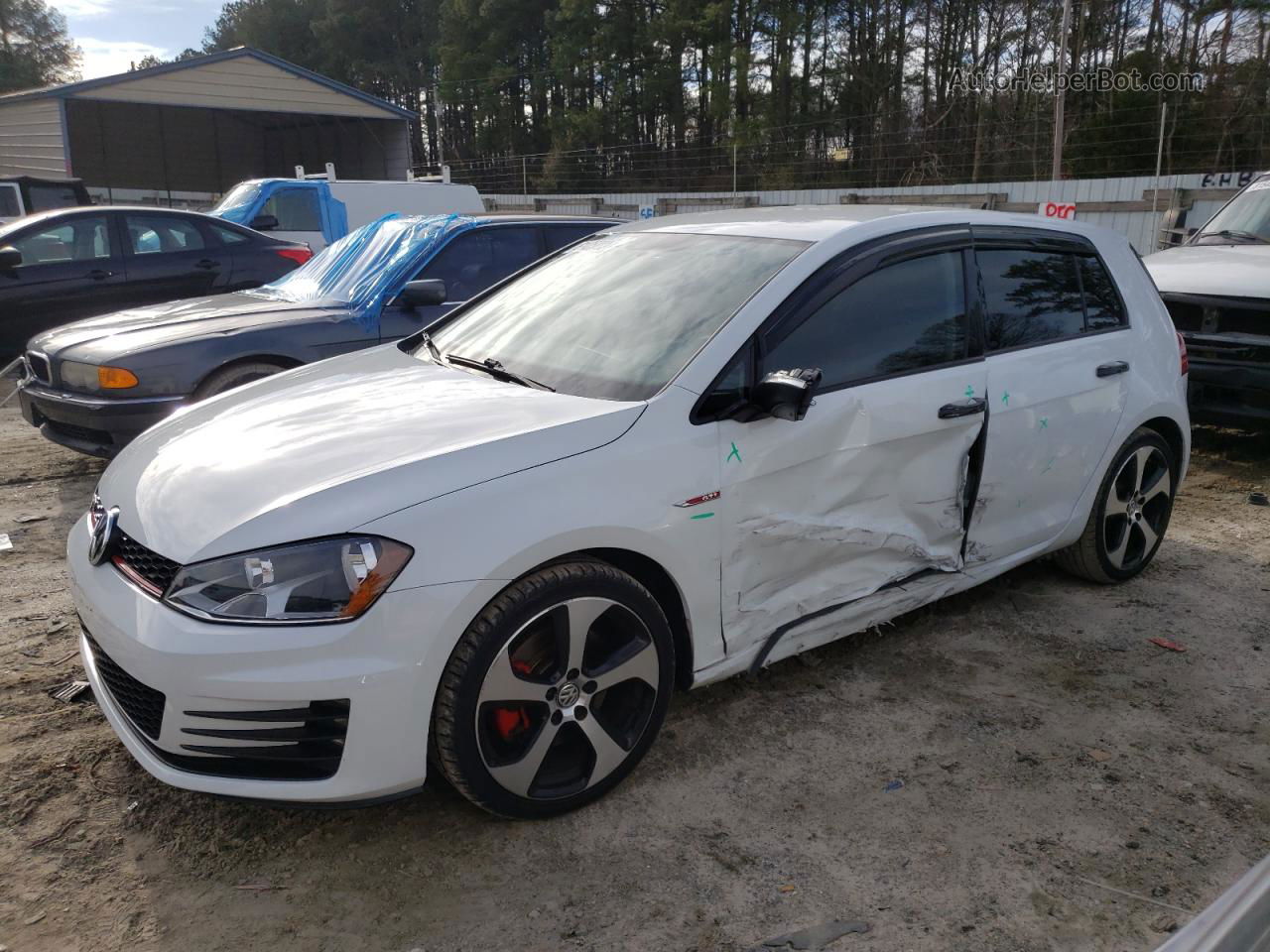 2017 Volkswagen Gti S White vin: 3VW4T7AU1HM059406