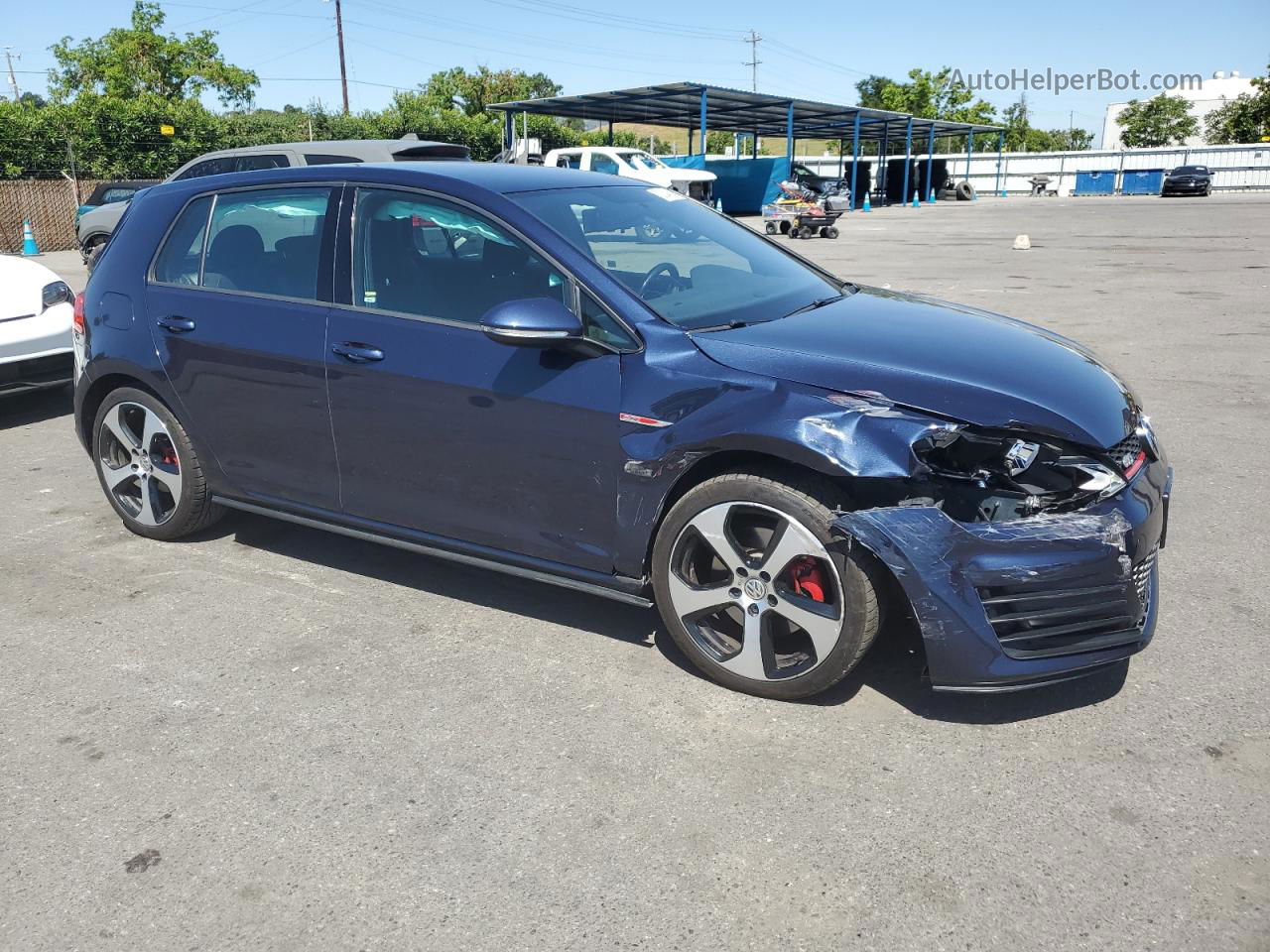 2017 Volkswagen Gti S Blue vin: 3VW4T7AU1HM068106