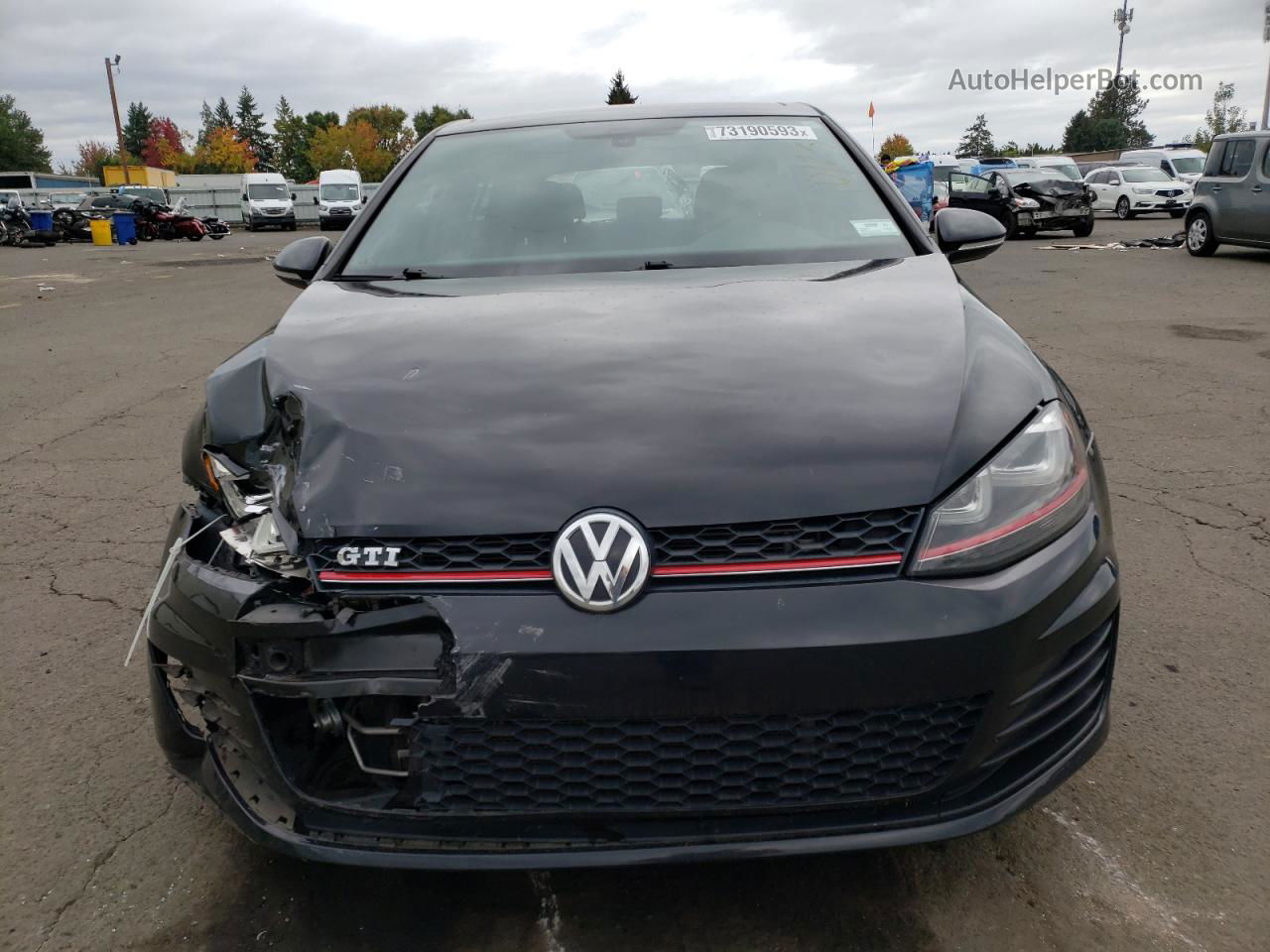 2015 Volkswagen Gti  Black vin: 3VW4T7AU2FM001320