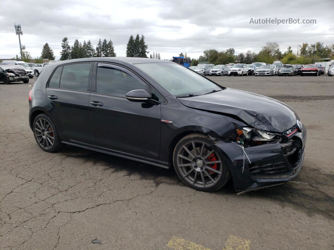 2015 Volkswagen Gti  Black vin: 3VW4T7AU2FM001320