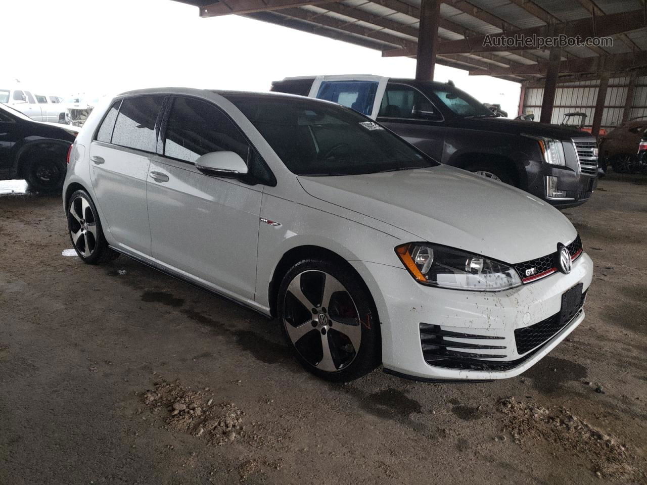 2015 Volkswagen Gti  White vin: 3VW4T7AU2FM014505