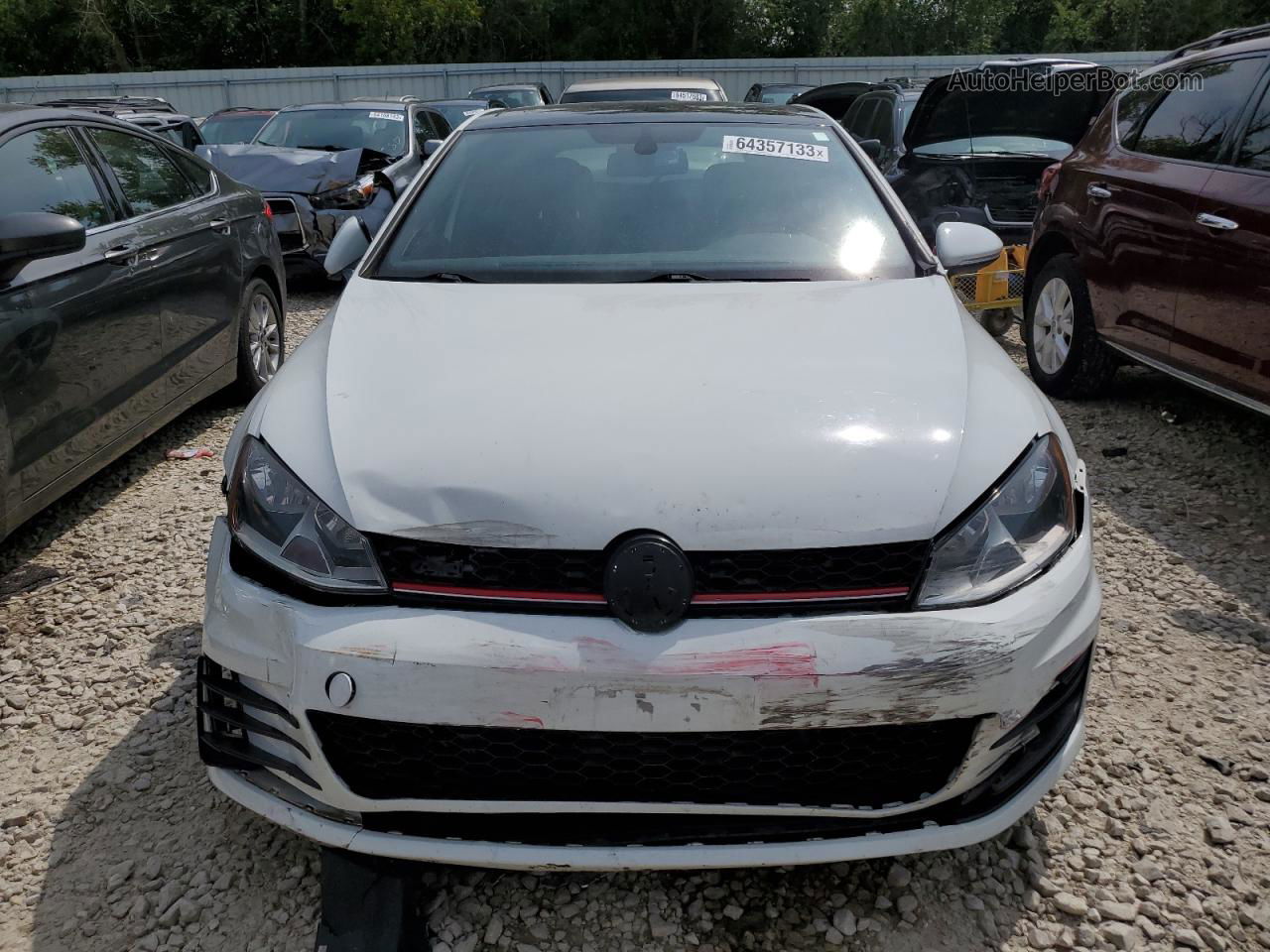 2015 Volkswagen Gti  White vin: 3VW4T7AU2FM014780