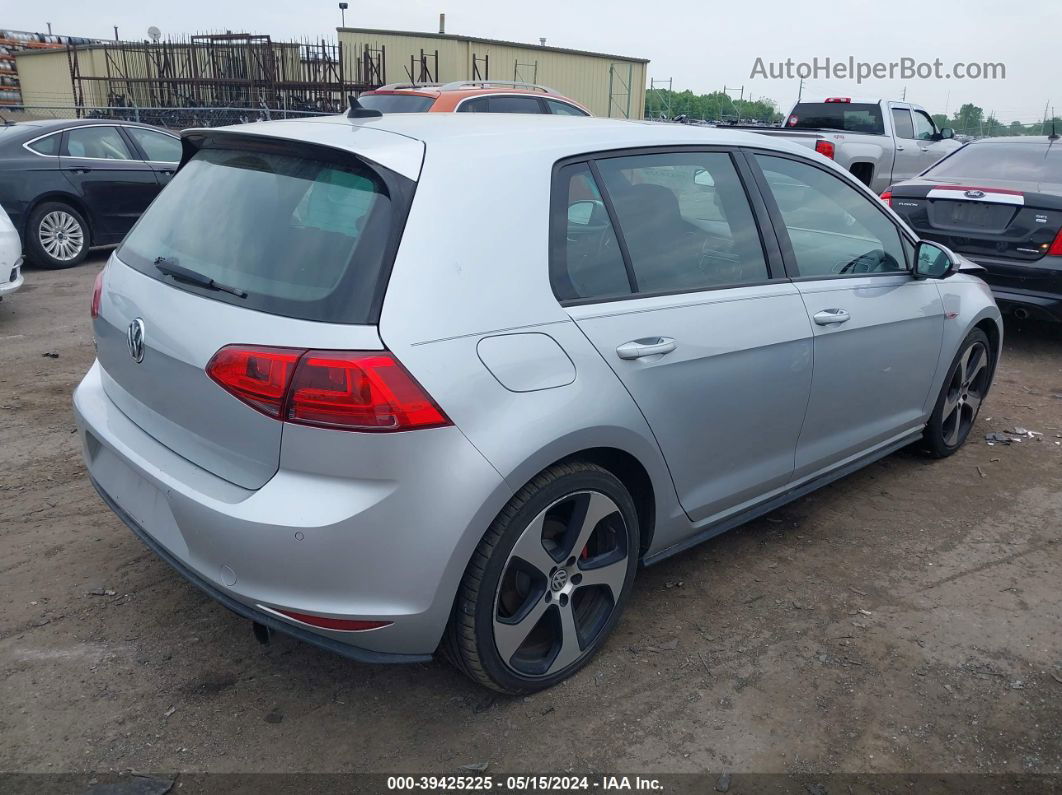 2015 Volkswagen Golf Gti 2.0t Se 4-door Silver vin: 3VW4T7AU2FM088216