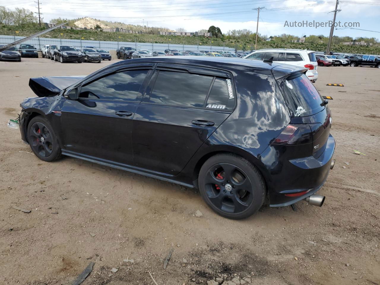 2015 Volkswagen Gti  Black vin: 3VW4T7AU2FM091472