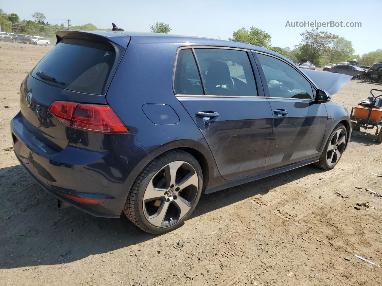 2015 Volkswagen Gti  Blue vin: 3VW4T7AU2FM092587