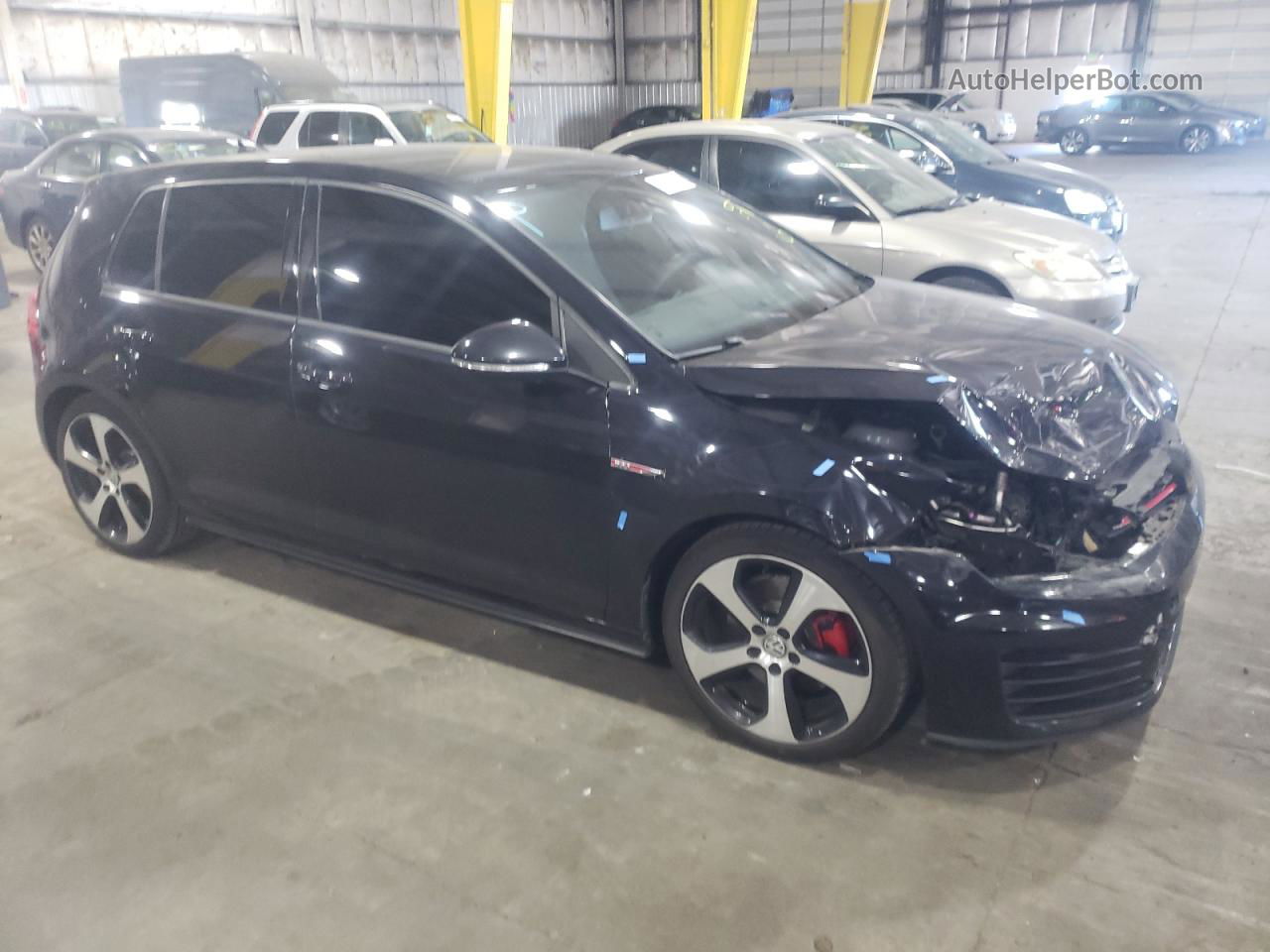 2015 Volkswagen Gti  Black vin: 3VW4T7AU3FM002072