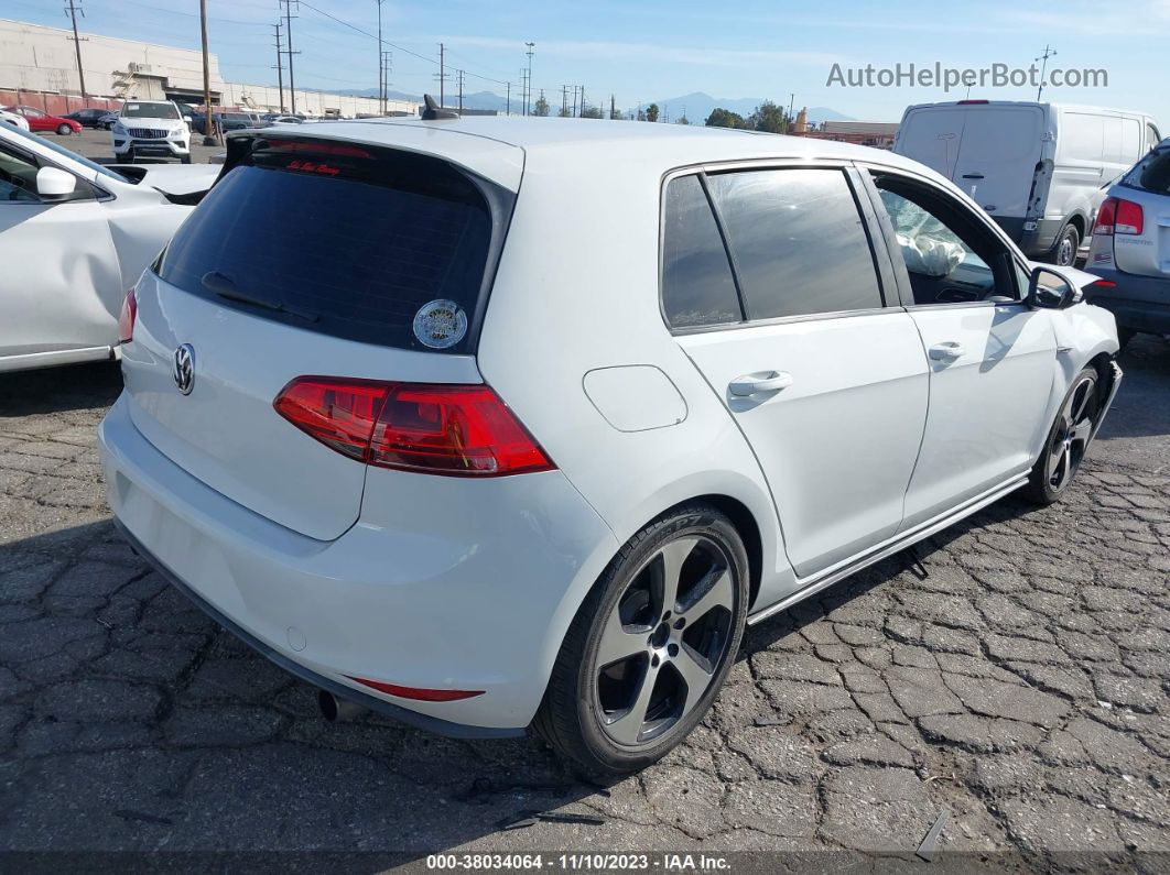 2015 Volkswagen Golf Gti 2.0t Autobahn 4-door White vin: 3VW4T7AU3FM004243