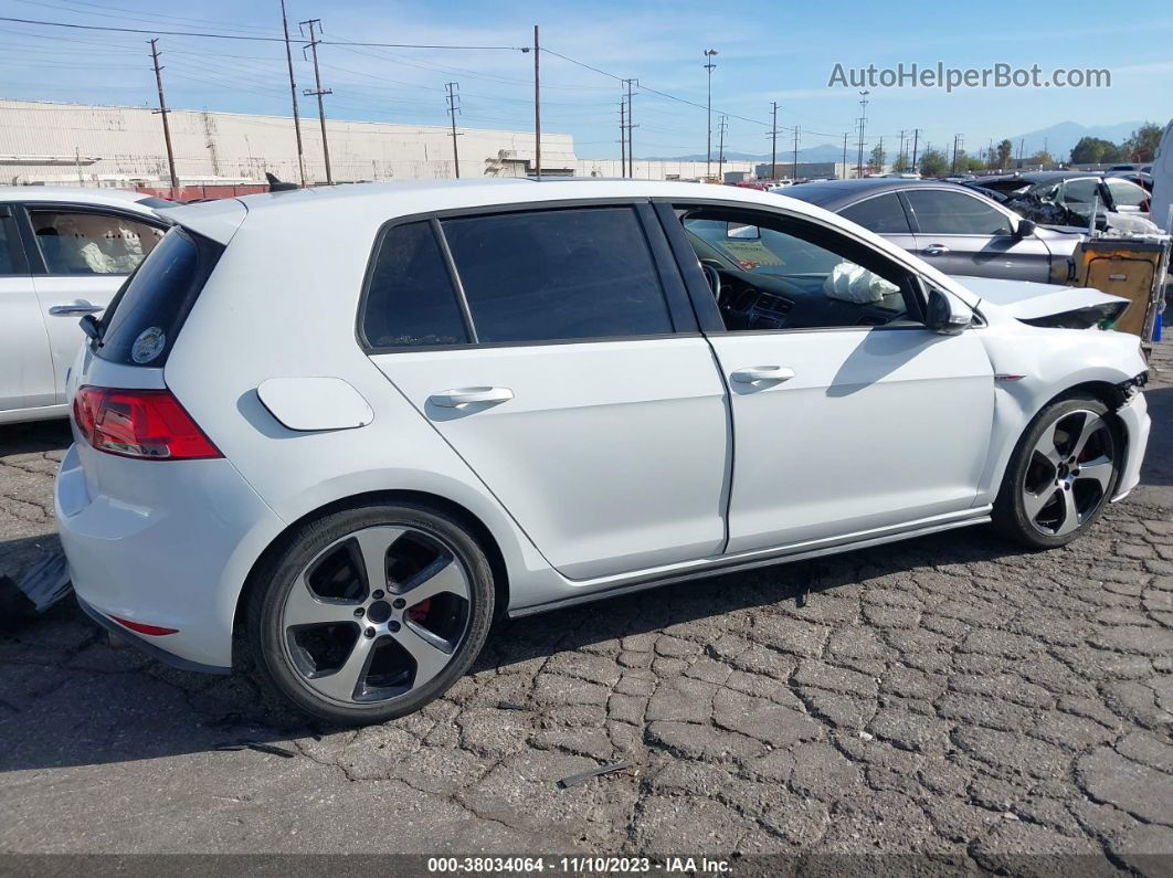 2015 Volkswagen Golf Gti 2.0t Autobahn 4-door White vin: 3VW4T7AU3FM004243