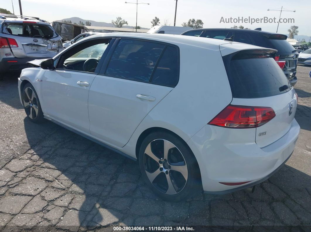 2015 Volkswagen Golf Gti 2.0t Autobahn 4-door White vin: 3VW4T7AU3FM004243