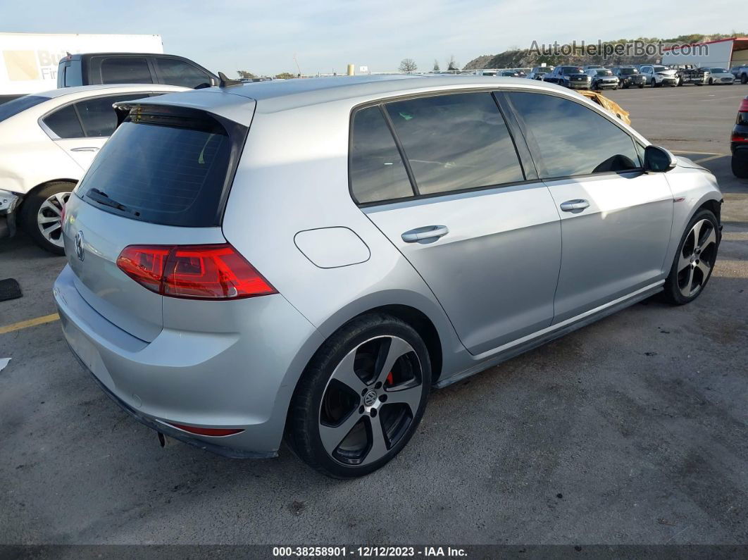 2015 Volkswagen Golf Gti 2.0t Autobahn 4-door Silver vin: 3VW4T7AU3FM016215